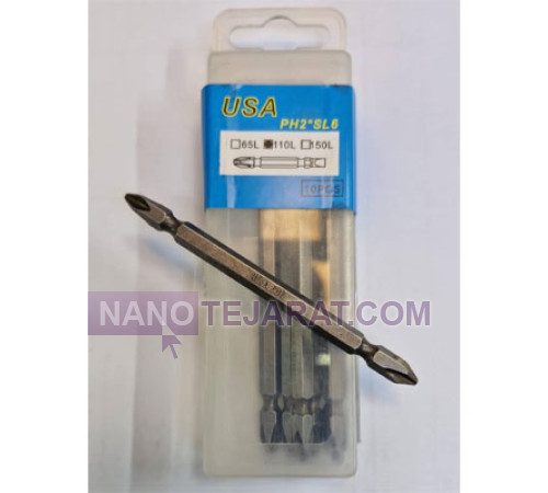 نوک پیچ گوشتی دو طرف چهارسو 10 سانتی Ph2 برند USA